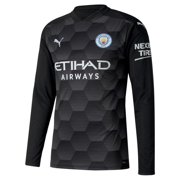 Tailandia Camiseta Manchester City 1ª ML Portero 2020-2021 Negro